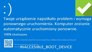 INACCESIBLE_BOOT_DEVICE - Diagnoza i Naprawa