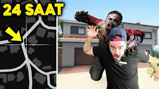 KANLI EVIN BAHÇESINDE 24 SAAT GEÇIRDIM ZOMBI GELDI - GTA 5 MODS