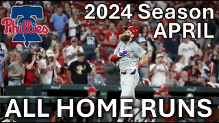 All Phillies Home Runs!!! I April, 2024 Season I RING THE BELL 🔔