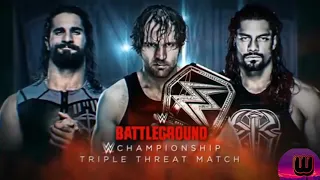 Dean Ambrose vs Seth Rollins vs Roman Reigns Battleground 2016 Highlights