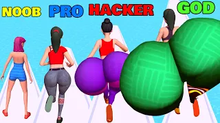 NOOB vs PRO vs HACKER vs GOD in Twerk Race 3D!