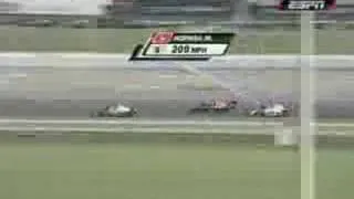 IRL 2007 - Kentucky - Hornish crash, weldon hits him