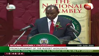 Treasury CS Yatani unveils ambitious Ksh 2.79 trillion budget