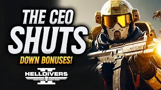 Helldivers 2 CEO Wipes Out Armor Set Bonus Idea! This NEEDED To Be Said!