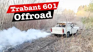 Trabant 601 Scheunenfund auf der Offroad Rennstrecke, mit Wiederbelebung und Kaltstart vom Motor