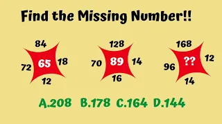 72 84 18 12 65|| 70 128 14 16 89|| 96 168 12 14 ??||Find the Missing Number!! Reasoning Tricks!NTSE