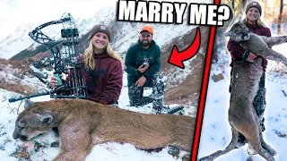 SHE SAID YES! Surprise Mountain Lion HUNT!