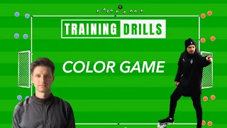 Soccer training game with color signals - Train numerical superiority, inferiority and equal numbers