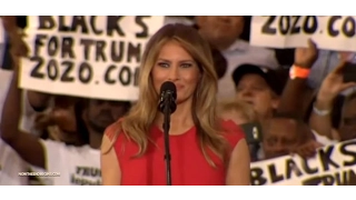 First Lady Melania Trump says the Lords Prayer/ Introducing President Trump