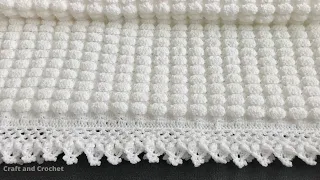 Easy crochet baby blanket/craft & crochet blanket pattern 0304