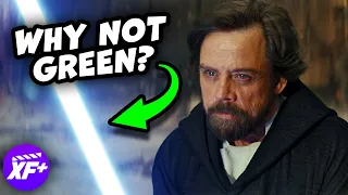 Why Luke Uses His BLUE Lightsaber! | The Last Jedi 🔵 #shorts #starwars