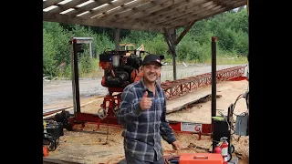 Logging with Sterling  -  Mobile Dimension Sawmill   -  Sitka Spruce - Building in Alaska