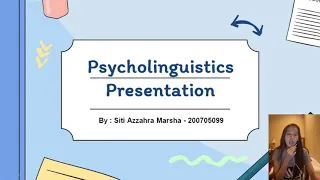 Psycholinguistics UTS Siti Azzahra 200705099