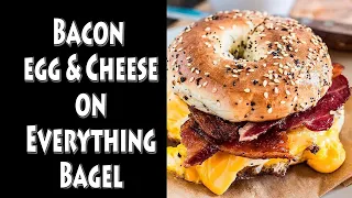 THE MOST DELICIOUS NEW YORK STYLE BREAKFAST SANDWICH - BACON EGG & CHEESE ON A BAGEL | JKMCraveTV