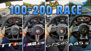 M2 CS - GTS 4.0 - TT RS - A45s | 100-200 km/h RACE 🏁 | by Automann