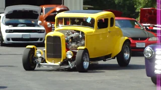 AMERICAN GRAFFITI COUPE RIDE BY OPEN EXHAUST ..WOW NASTY video by Hotrod Ronnie Miller
