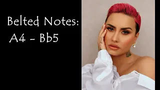 Demi Lovato Vocal Range: Eb3-Bb5-C#7 (Recent Unofficial Releases)