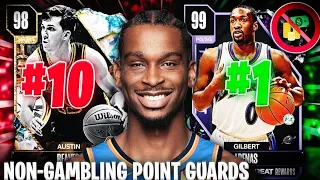 RANKING THE TOP 10 BEST NON-GAMBLING POINT GUARDS IN NBA 2K24 MyTEAM!!