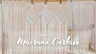 How to make Macrame Curtain Simple Design | Backdrop | Step-by-Step Tutorial for Beginners #4