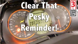 How To Clear The Maintenance Reminder On Your Sea Doo Personal Watercraft Jet Ski