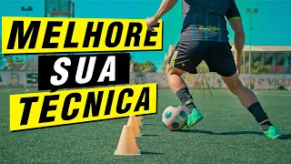 TREINO FÍSICO TÉCNICO NO FUTEBOL | 5 EXERCÍCIOS P/ DRIBLE, PASSE E FINALIZAÇÃO