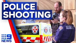 Armed man shot by police after alleged assault | 9 News Australia