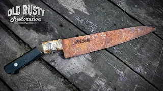 INCREDIBLY broken Japanise KNIFE. Restoration.