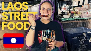 $5 Laos STREET FOOD CHALLENGE | Laos Night Market | Vientiane Vlog 🇱🇦