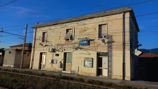 TRENI in TRANSITO a 150 km/h nella stazione fantasma di LUNI