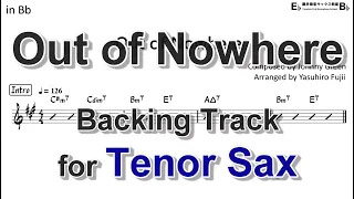 Out of Nowhere - Backing Track with Sheet Music for Tenor Sax