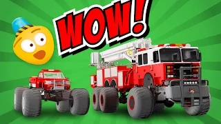 Fire Brigade's Monster Trucks - Cartoon for kids about Monster Fire Truck