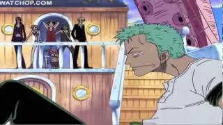 One Piece funny scene- Zoro wakes up from a dream