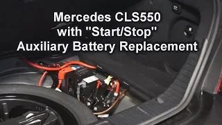 Mercedes-Benz CLS550 (2015) with Start/Stop Auxiliary Battery - New Battery Install