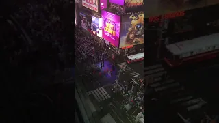 NYE 2018 - Christina Aguilera practicing in Times Square