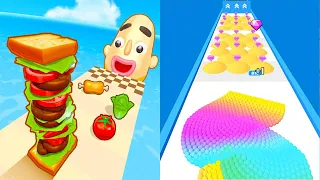 Sandwich Runner VS Canvas Run Android iOS Mobile Gameplay Walkthrough Ep 3