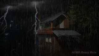 Rain Sound for Sleep - 5 minutes instantly fall asleep to the sound of rain and thunder at night
