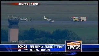 Cessna plane forced to make emergency nose landing at Hooks Airport