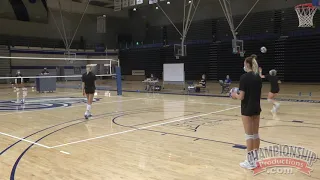 The "Serve to Target" Volleyball Drill from Drake's Darrin McBroom!