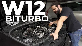 Como funciona um motor W12 Bi-Turbo de um Bentley?