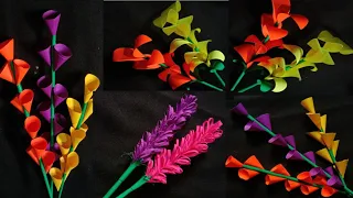 3 Easy Beautiful Paper Flowers //How To Make Paper Flowers//DIY//Paper craft //Home Decor Ideas