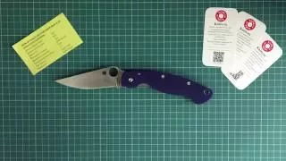 НОЖ SPYDERCO MILITARY DARK BLUE G-10 (CPM-S110V) C36GPDBL