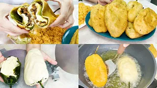 CHILES POBLANOS ENVUELTOS SIN CAPEAR EN HUEVO!😱😍🌶️