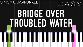 Simon & Garfunkel - Bridge Over Troubled Water | EASY Piano Tutorial