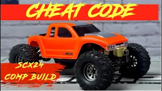 SCX24 Comp Build – Mazz Designs Carbon CHEAT CODE Chassis Installation & Review!!