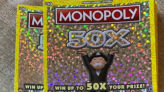 💰💰💰$600 FULL BOOK OF THE BRAND NEW $10 MONOPOLY SCRATCH TICKETS!!! GRAB YOUR DRINKS & ENJOY💰💰💰