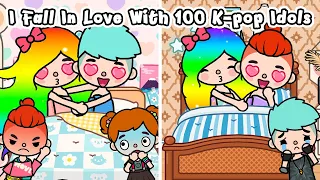 I Fall In Love With 100 Idols K-pop 😨 | Sad Story | Toca Life Story | Toca Boca