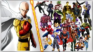 Saitama VS marvel / dc / dbz || one punch man vs marvel/dc/Dbz || fully explained IN HINDI ||