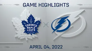 NHL Highlights | Maple Leafs vs. Lightning - Apr 4, 2022