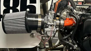 Mikuni Flatslide 24mm Carb install on Harbor Freight Predator Hemi 212cc engine.