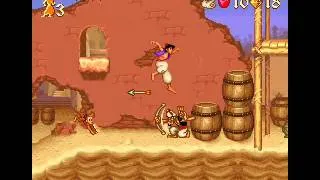 Disney's Aladdin - Playthrough (SNES): Stage 1 (Agrabah)